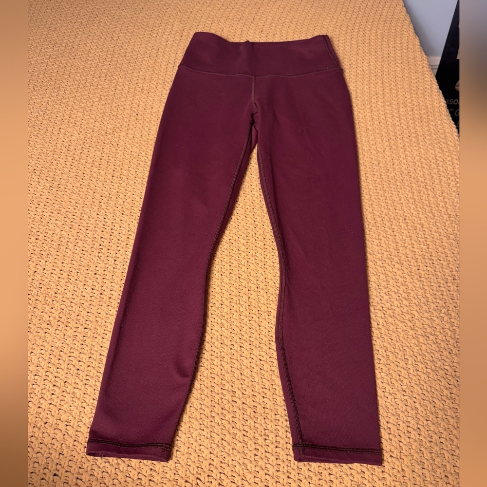 Fabletics PowerHold High-Waisted Leggings Size XS - Maroon‎